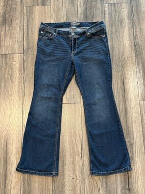 Torrid Bootcut Jeans Women’s 14 Short Dark Wash Super Stretch Denim Plus Size